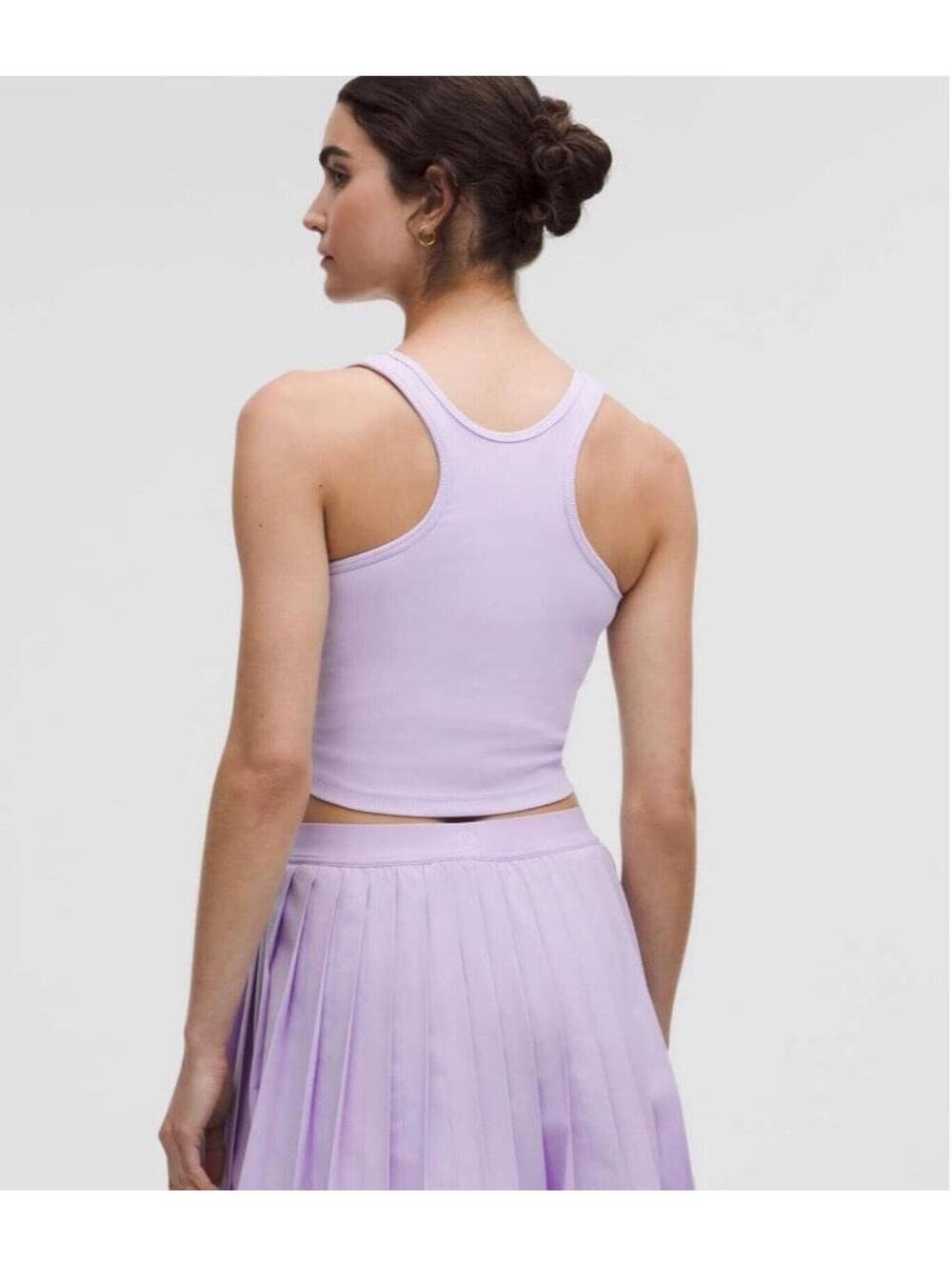 NWT Lululemon Power Pivot Training Tank Top Ribbed Lavender Frost Purple size M. - Picture 8 of 8